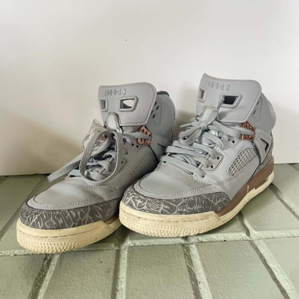 Nike Shoes Boys Sz 7Y Air Jordan Spizike 535712-018 "Wolf Gray" Sneakers Lee